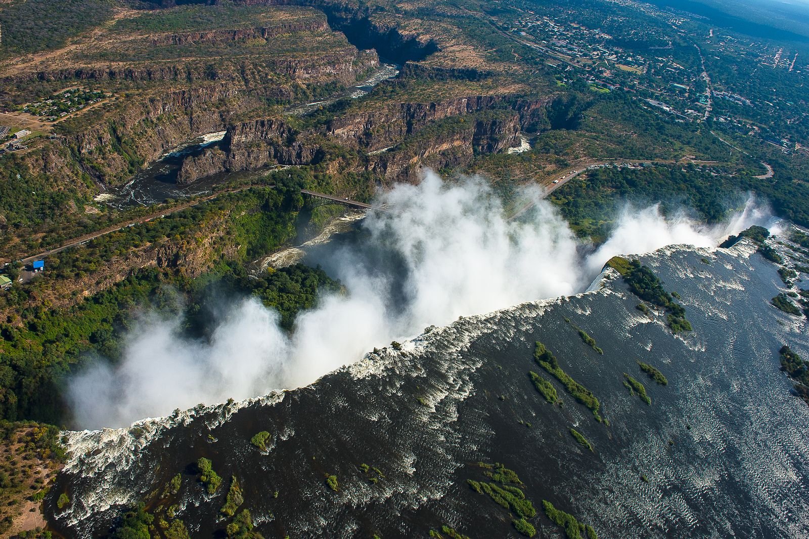 Victoria Falls aus der Vogelperspektive