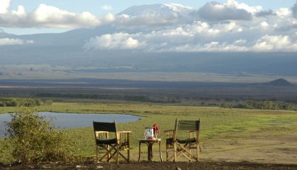 Ausblicke auf den Kilimanjaro vom Amboseli