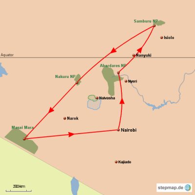 Faszination Kenia Routemap