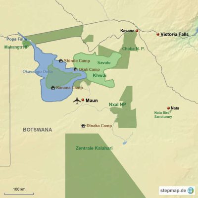 Ker & Downey:Flugsafari mit Tradition Map