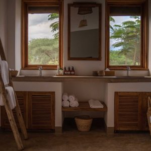 Manyara´s Secret Lodge, Badezimmer