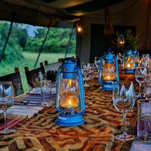 Abendessen im Camp