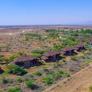 Samburu Simba Lodge aus der Vogelpersektive