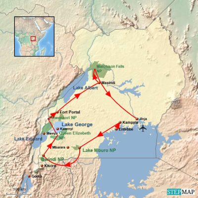 Uganda für Preisbewusste Routemap